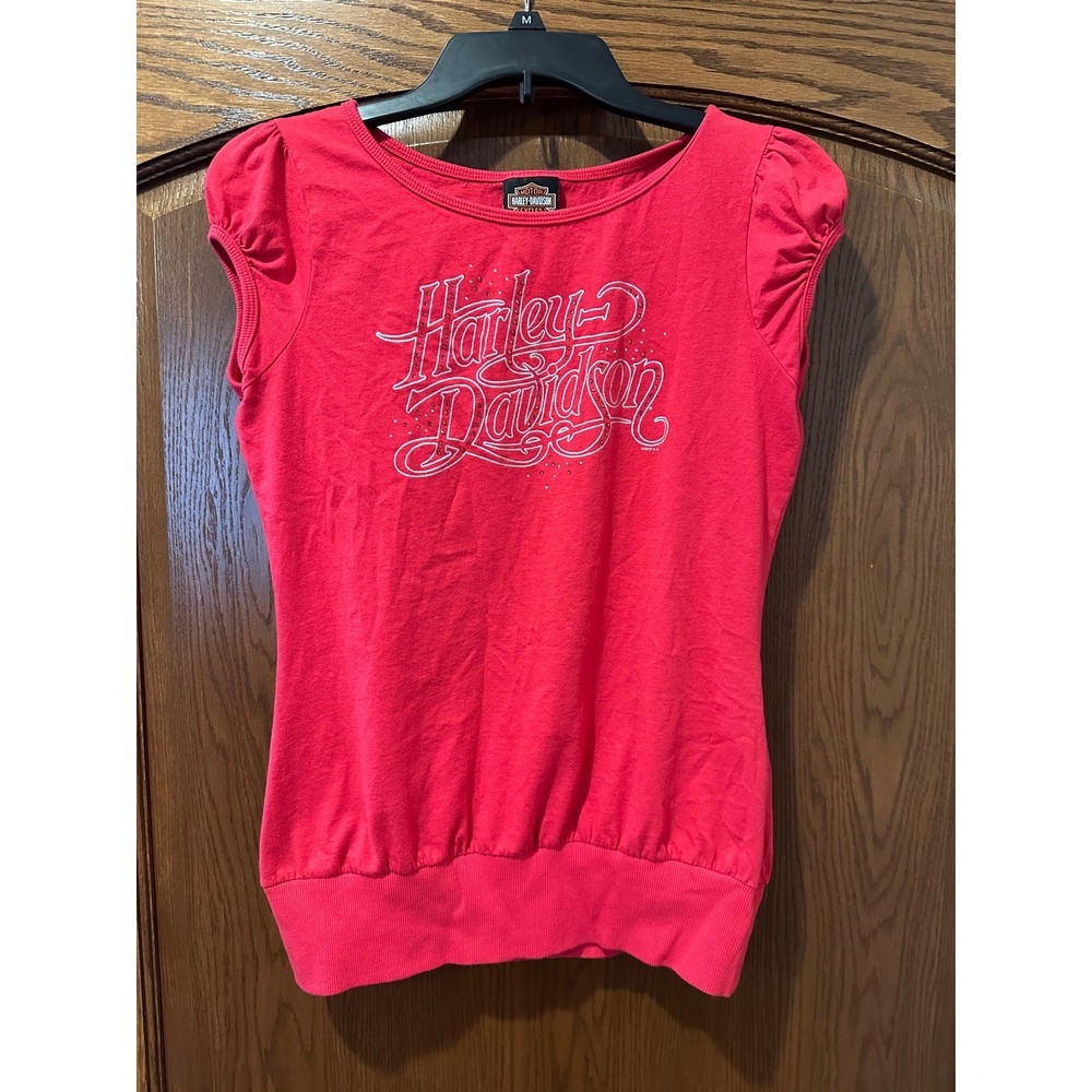 Women's Harley Davidson pink‎ tee with sparkle gems
